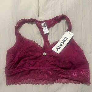 DKNY Women's Lace Bralette - Burgundy